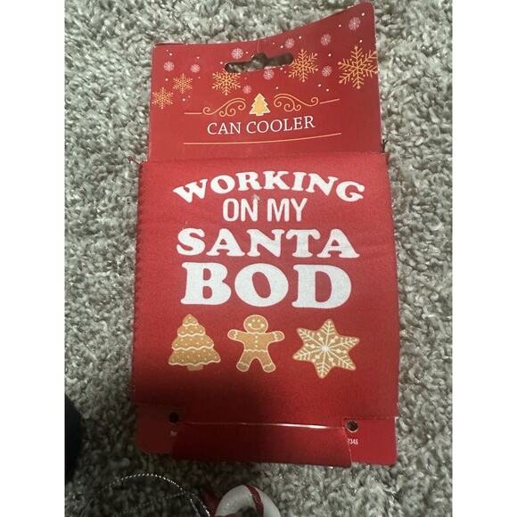 Christmas Lot - Foozys Men’s Santa Socks, Dad Bod Can Cooler, Elf Tree Ornament - Picture 5 of 6